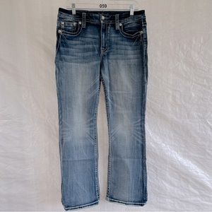 Miss Me Curvy Boot Jeans. Size 31 . 31x30 30 inch inseam. Star details.
